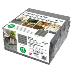 Aura 12 in. W X 12 in. L Gray Oak Composite Balcony/Deck Tiles 6 sq ft