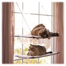 K&H Pet Prodcuts Double Window Cat Perch Lounger Window Kitty Sill Pet Lounger 29 in. H X 12 in. W X