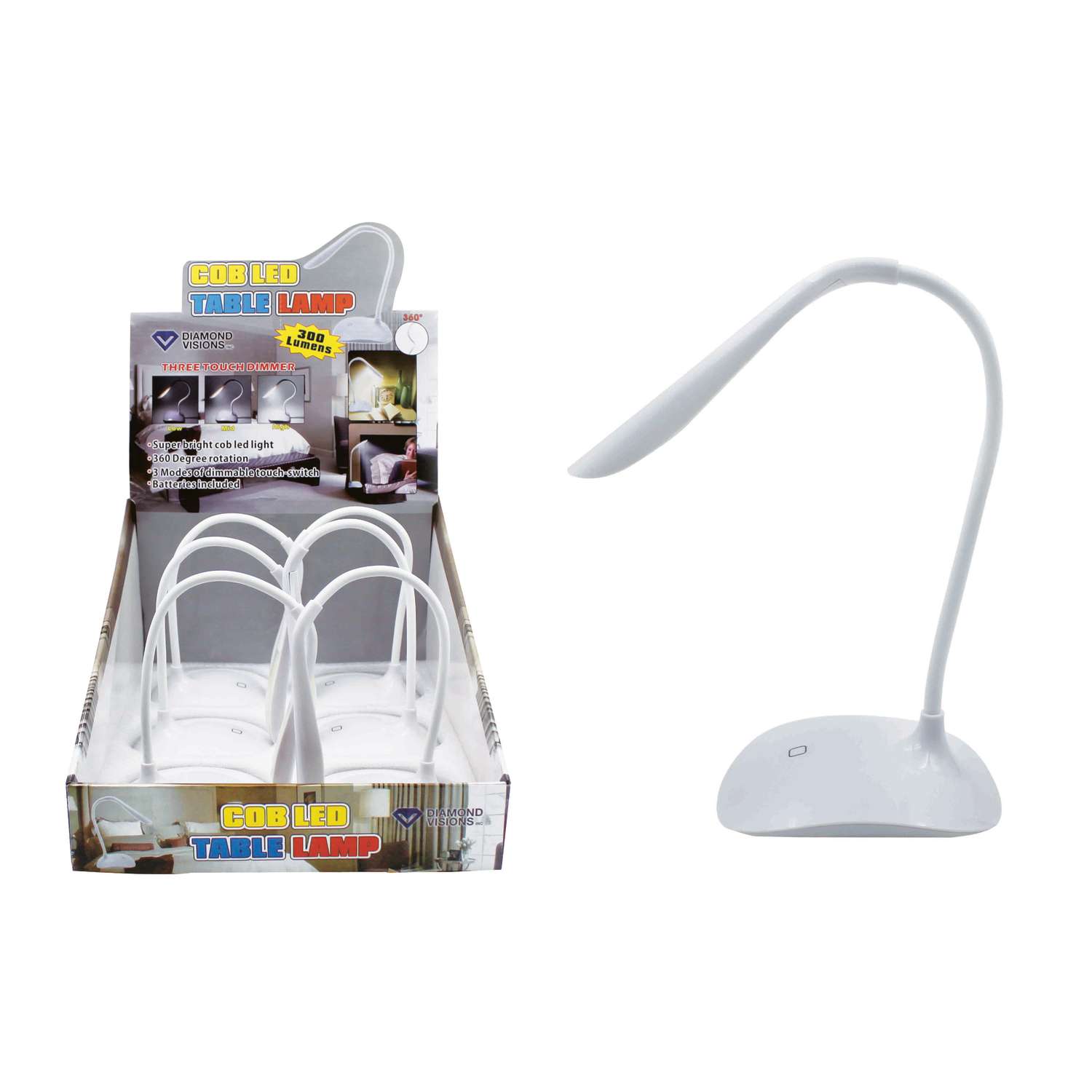 Diamond Visions White Table Lamp Ace Hardware