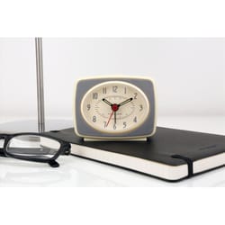 Kikkerland Gray Alarm Clock Analog