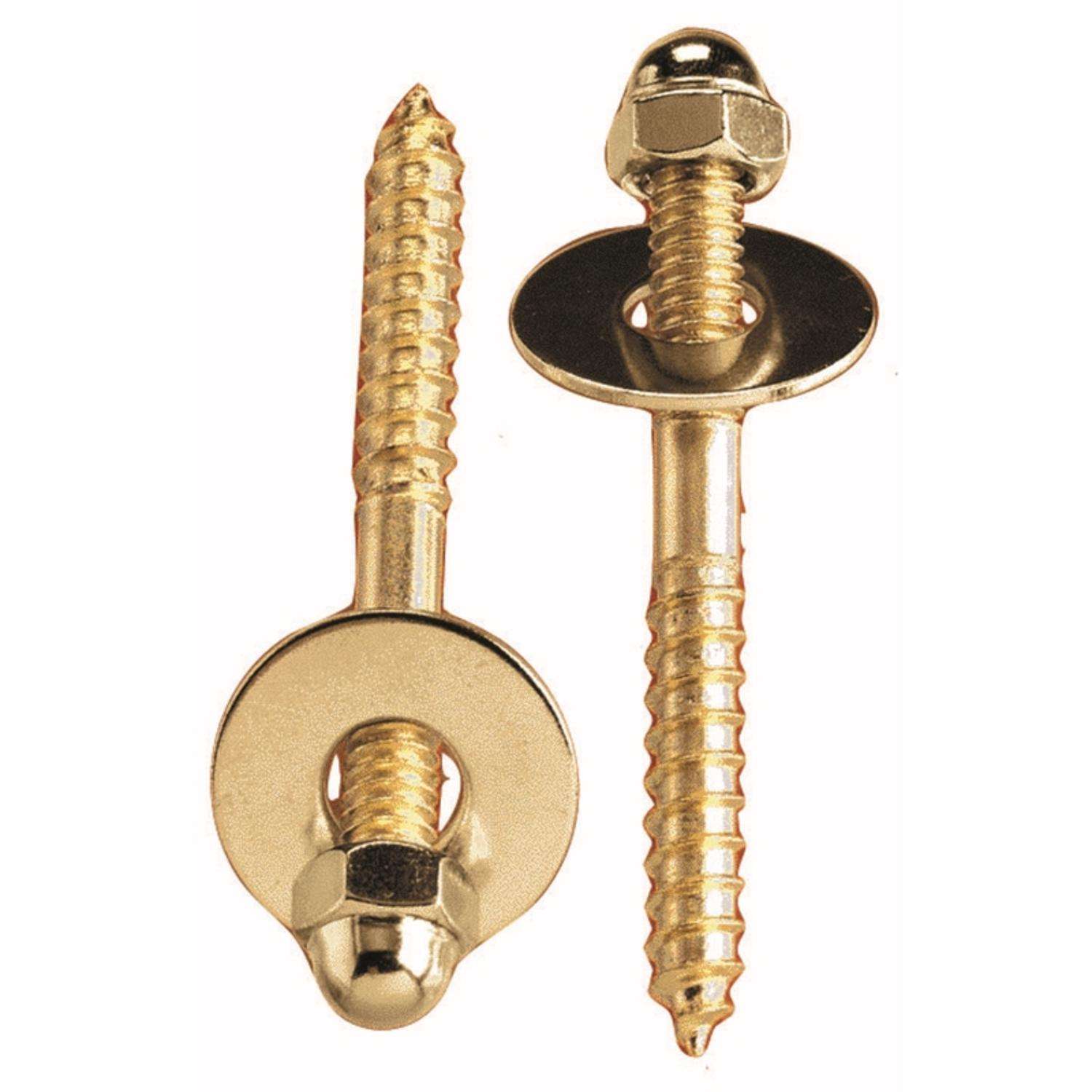Plumb Pak Toilet Screw Set Brass Ace Hardware