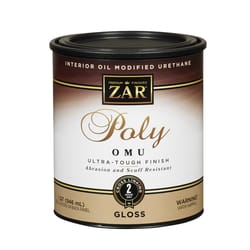 ZAR Ultra Max Gloss Clear Water-Based Polyurethane 1 qt