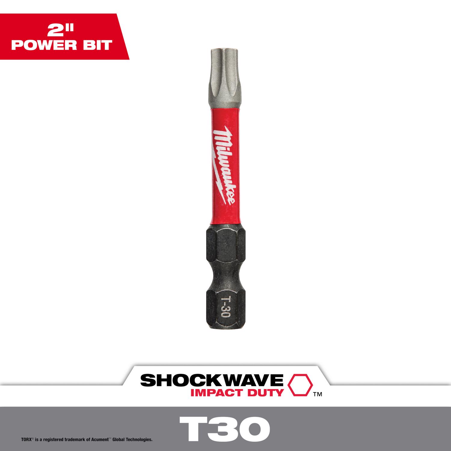 Milwaukee Shockwave Torx T30 X 2 in. L Power Bit Alloy Steel 1 pc