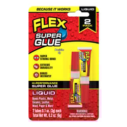 Flex Seal Family of Products Flex Super Glue High Strength Clear Super Glue 2 pk