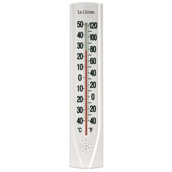 La Crosse Technology Thermometer Plastic White 15.15 in.