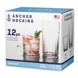 Anchor Hocking Anniston Clear Glass Drinking Glass Set