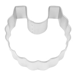 R&M International Corp International Corp 3 in. W X 3 in. L Baby Bib Cookie Cutter Silver 1 pc