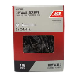 Ace No. 6 wire X 2-1/4 in. L Phillips Drywall Screws 1 lb 174 pk