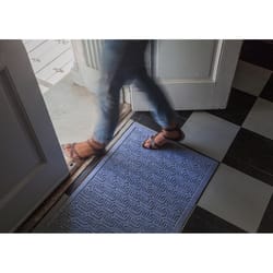 Entryways 22 in. W X 35 in. L Gray Geometric Pattern Polypropylene Door Mat