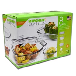 Kitchen Classics Ovenware Collention 7.50 in. W X 15.50 in. L Bake Set Clear 8 pc