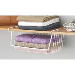 Whitmor 7 in. H X 16 in. W X 10 in. L White Shelf Basket