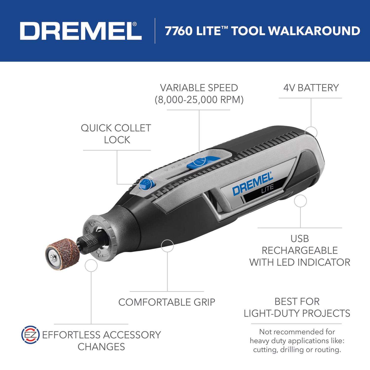 Dremel 1/8-in Rotary Tool Drill Press Workstation in the Rotary Tool  Attachments & Batteries department at