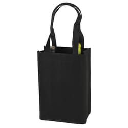 True 2 bottle Black Non-Woven Fabric Wine Tote