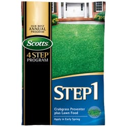 Scotts Step 1 Crabgrass Preventer Annual Program Lawn Fertilizer For Multiple Grass Types 5000 sq ft