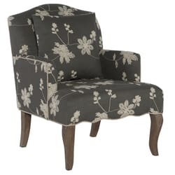 Linon Home Decor Gray Floral Fabric Arm Chair