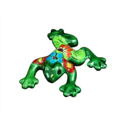 Avera Products Talavera Multi-color Ceramic 6 in. H X 5 in. W Frog Wall Hanging Decor