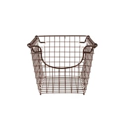 Spectrum Scoop 12.75 in. L X 10.25 in. W X 8.25 in. H Bronze Stacking Basket