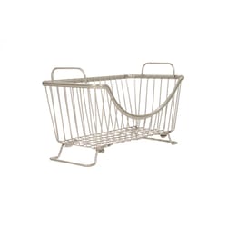 Spectrum Ashley 12.8 in. L X 6.5 in. W X 7.5 in. H Silver Stacking Basket