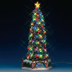 Lemax Multicolored New Majestic Christmas Tree Christmas Village 13 in.