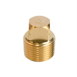 ATC 3/8 in. MPT Brass Square Head Cored Plug