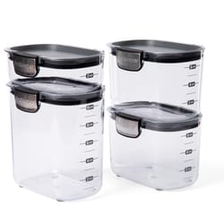 Progressive ProKeeper+ Black/Clear/Silver Food Storage 1 pk