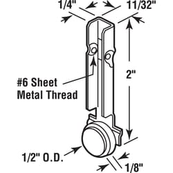 Prime-Line White Aluminum Torque Window Roller For Acorn