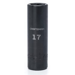 Craftsman 17 mm S X 1/2 in. drive S Metric 6 Point Deep Deep Impact Socket 1 pc