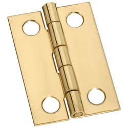 National Hardware 1-1/2 in. L Solid Brass Narrow Hinge 1 pk