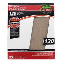 Gator 11 in. L X 9 in. W 120 Grit Aluminum Oxide Sandpaper 1 pk