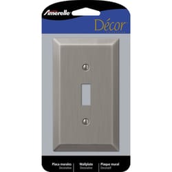 Amerelle Century Antique Nickel 1 gang Stamped Steel Toggle Wall Plate 1 pk