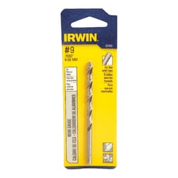 Irwin #9 X 3-5/8 in. L High Speed Steel Wire Gauge Bit Straight Shank 1 pc