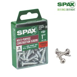 SPAX No. 10 X 1 in. L Phillips/Square Zinc-Plated Multi-Material Screw 20 pk