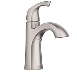 Moen Lindor Brushed Nickel Transitional Bathroom Faucet 4 in.