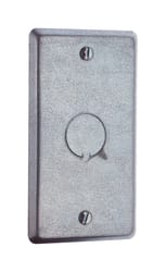 Steel City Rectangle Steel 1 gang 4 in. H X 2-1/8 in. W Outlet Box Cover