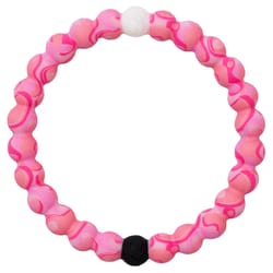 Lokai Unisex Breast Cancer Round Pink Bracelet Silicone Water Resistant Size 6