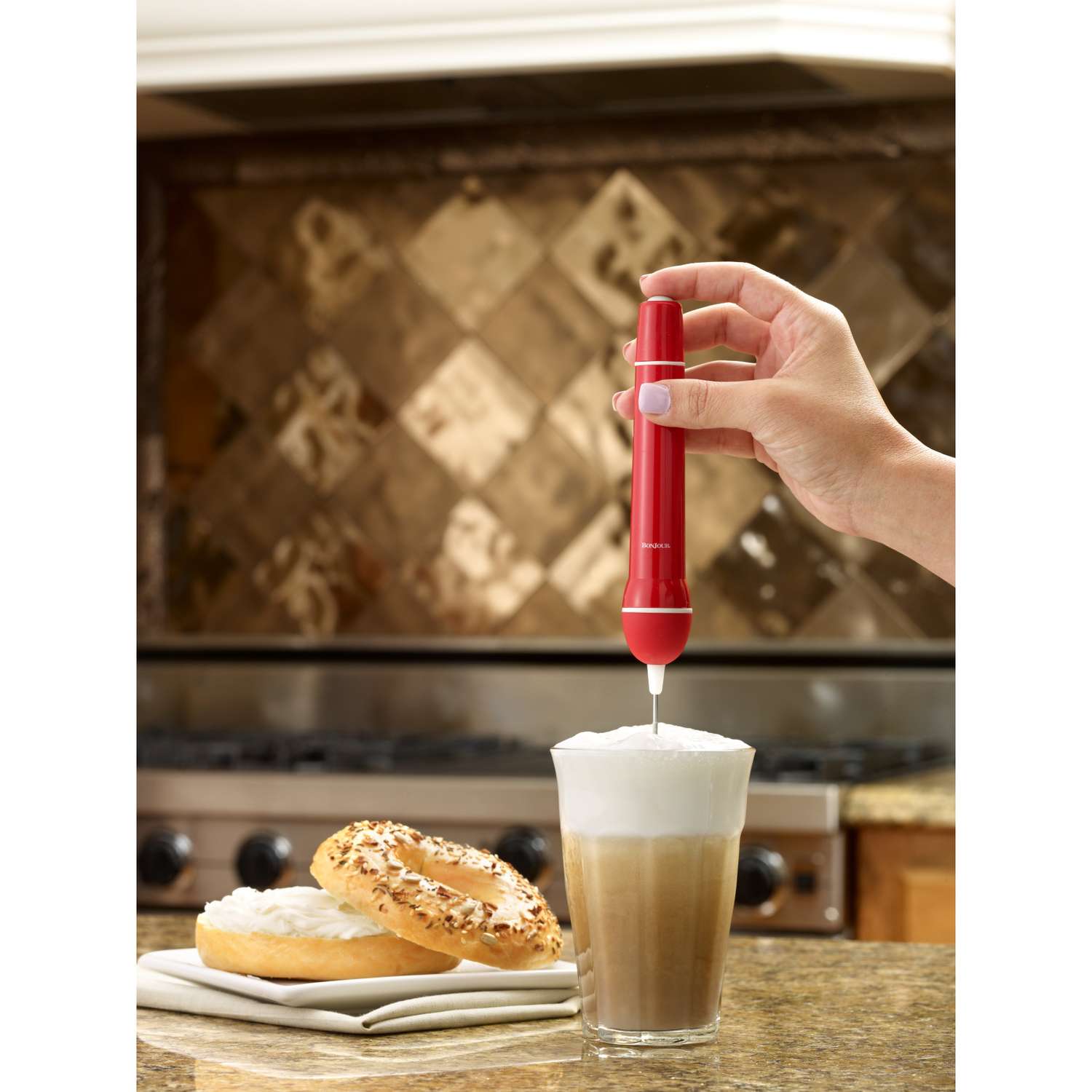 BonJour Coffee Hand-Held Battery-Operated Beverage Whisk / Milk