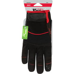 Kinco Handler Men's Indoor/Outdoor Pull-Strap Work Gloves Black XL 1 pair
