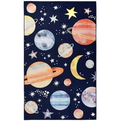 Homefires 36 in. W X 60 in. L Multi-Color Infinity Polyester Accent Rug