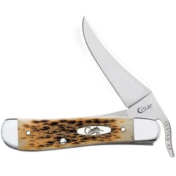 Case Amber Stainless Steel 4 in. RussLock Knife