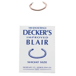 Decker Improved Blair 12.5 Ga. Animal Ring For Shoat 100 pk