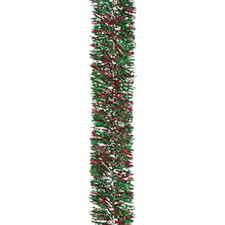 Holiday Trims 4 in. D X 18 ft. L Tinsel Garland
