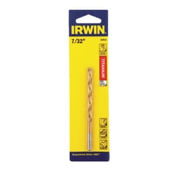 Irwin 7/32 in. X 3-3/4 in. L High Speed Steel Drill Bit Straight Shank 1 pc