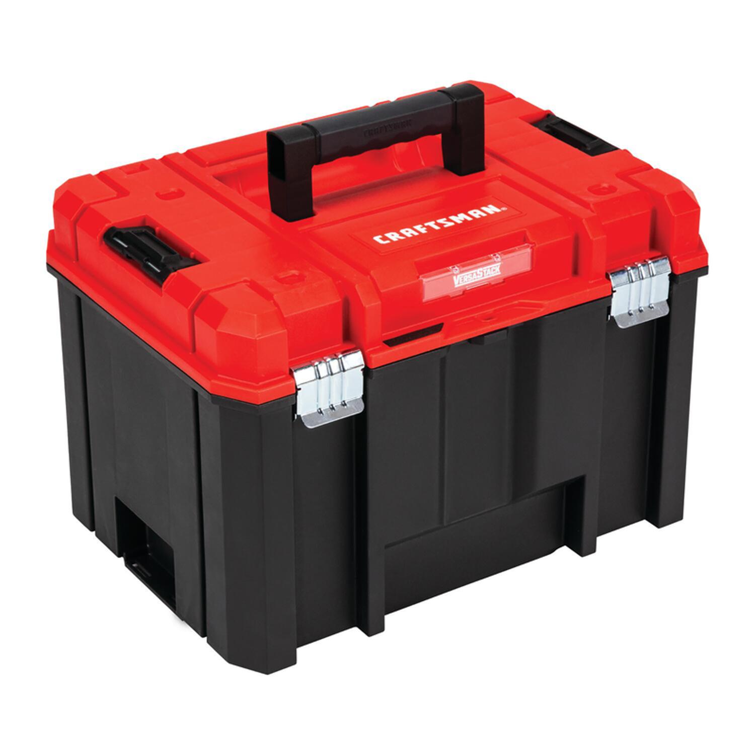 Craftsman VersaStack 9.84 in. W X 2.73 in. H Small Parts Bin Plastic 20  compartments Black/Red - Ace Hardware