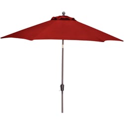 Hanover Traditions 9 ft. Tiltable Red Market Umbrella
