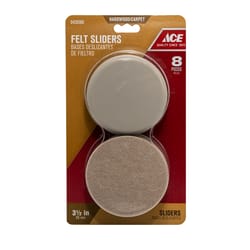 Ace Beige Felt/Plastic Floor Slide 8 pk