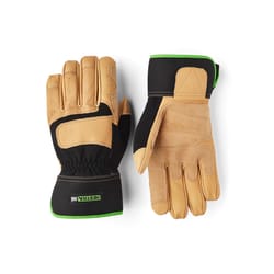 Hestra JOB Unisex Outdoor Hassium Work Gloves Black/Tan L 1 pair