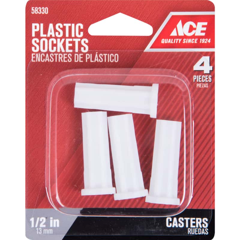 Ace Plastic Caster Socket 4 pk Ace Hardware