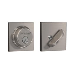 Schlage F Series Satin Nickel Zinc Single Cylinder Deadbolt