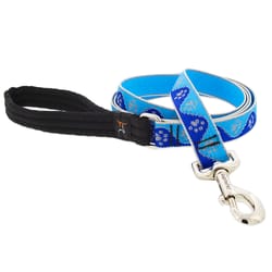 Lupine Pet Reflective Blue Paws Nylon Dog Leash