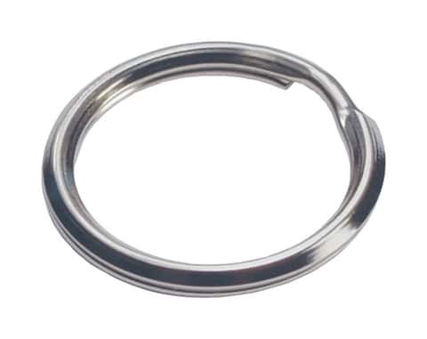 Hillman 1-1/4 in. D Tempered Steel Silver Split Rings/Cable Rings Key Ring